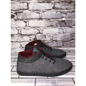 Baabuk Sky Wooler Gray High Top Wool Fabric Sneakers Shoes Men Sz 42EU/9M US